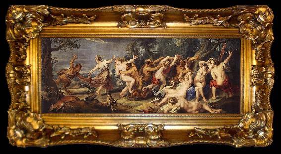 framed  RUBENS, Pieter Pauwel Diana and her Nymphs Surprised by the Fauns, ta009-2